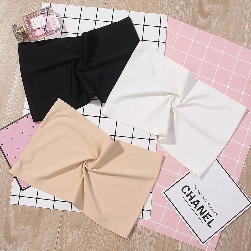 

1 Piece Summer Sexy Tube Tops Women Strapless Push Up Bra Lingerie Ice Silk Thin Seamless Word Sling Black White Bralette Top
