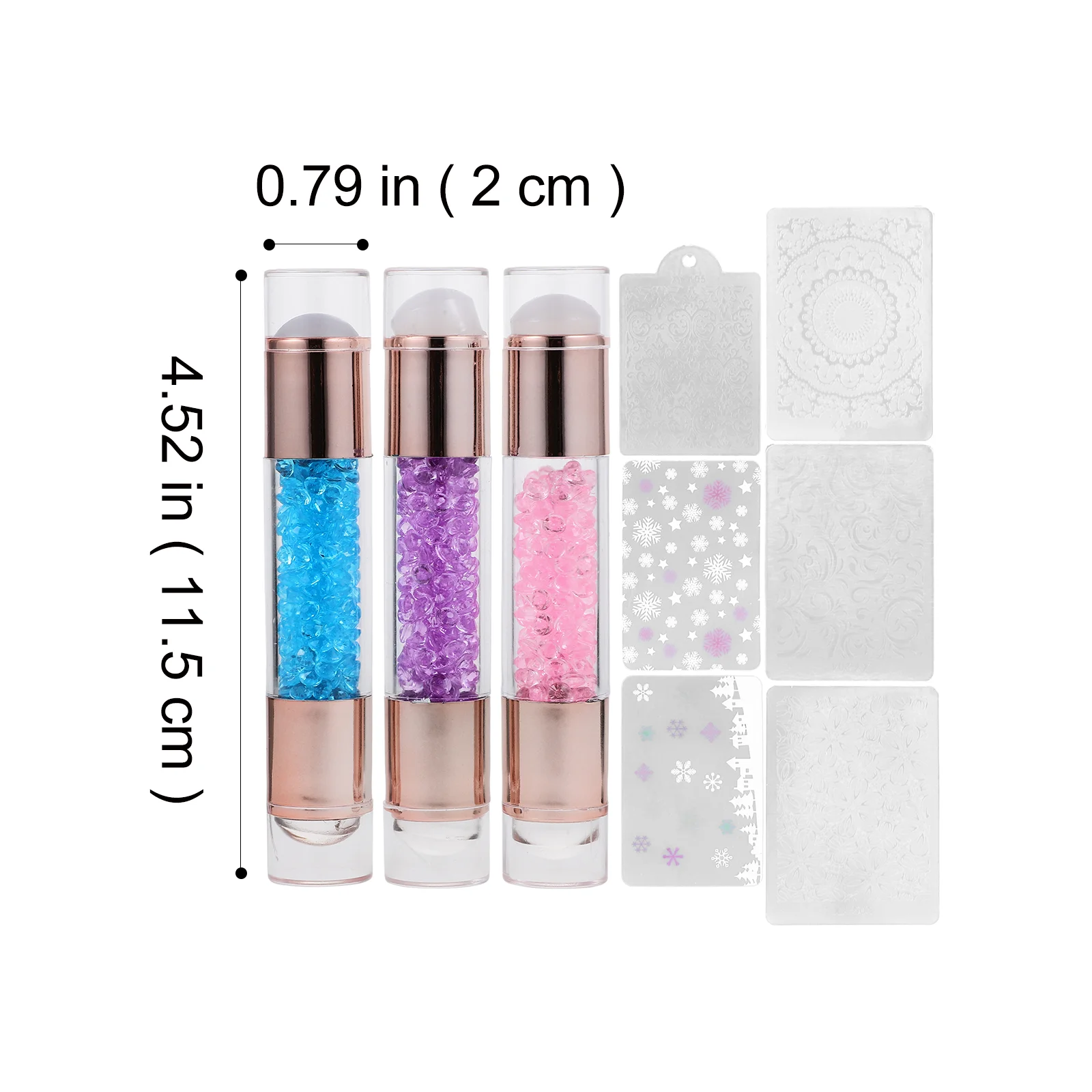 3 шт. шаблон для ногтей с двойной головкой маникюрный набор принадлежности