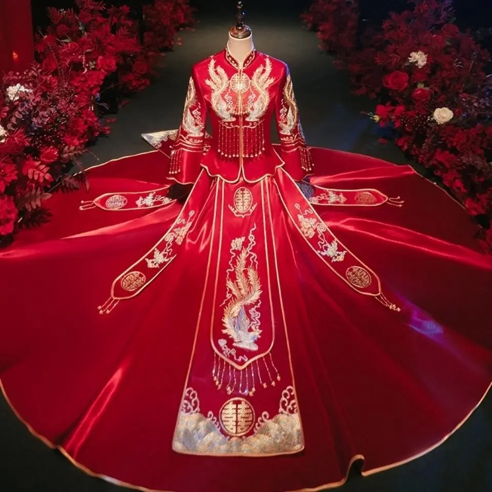Женское свадебное платье с бисером Yourqipao, большие размеры