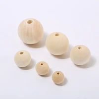 diy jewelry accessories big hole round wooden beads tassel accessories wooden crafts