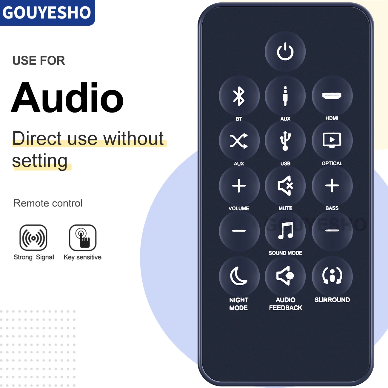 New BT-0520 BT0520 Replacement Remote Control Fit for JBL Bar Studio 2.0 Channel Soundbar Stereo Soundbar