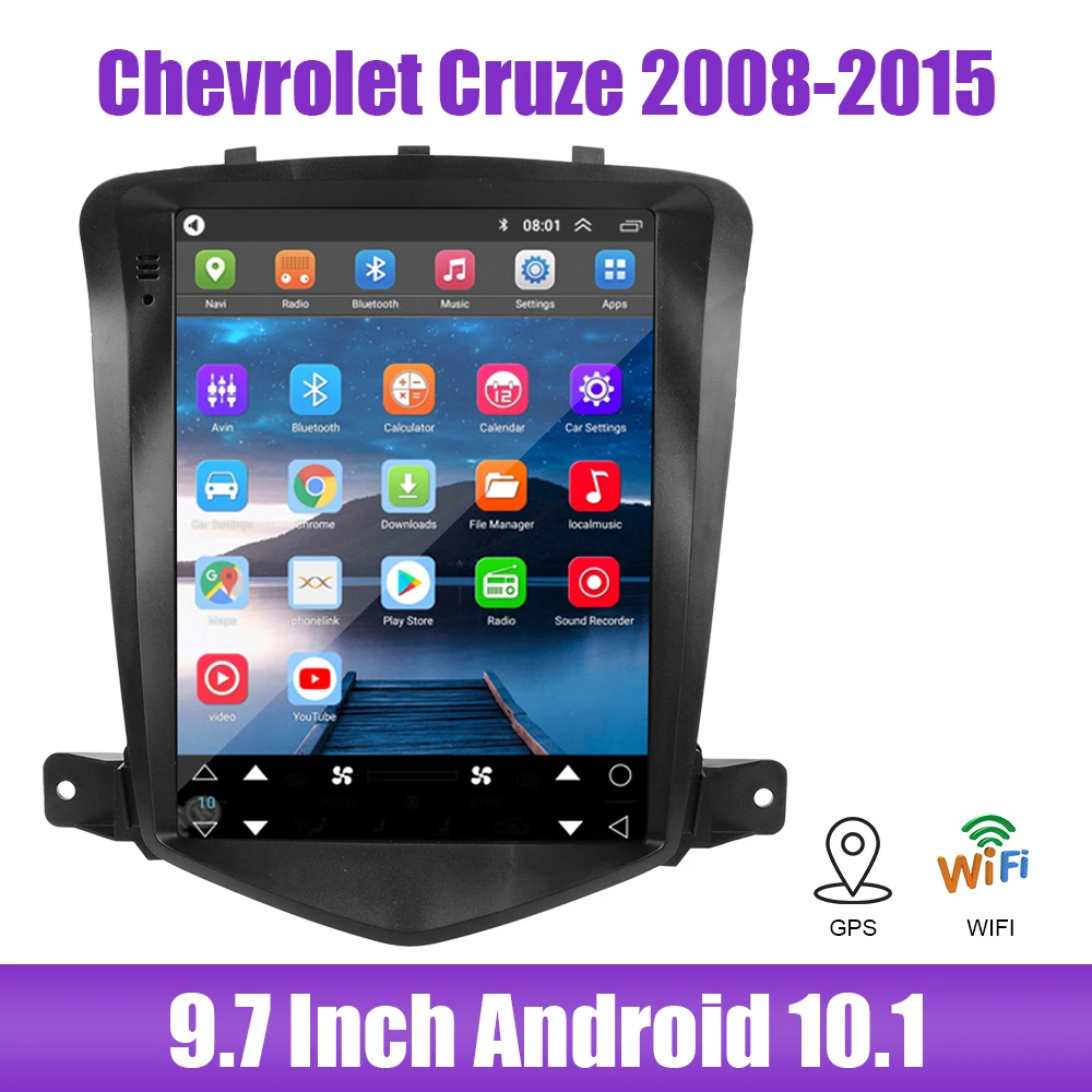

Автомагнитола 2 Din GPS Bluetooth WiFi MP5 плеер Android 10,1 для Chevrolet Cruze 2008-2015 9,7 дюймов сенсорный экран Громкая связь