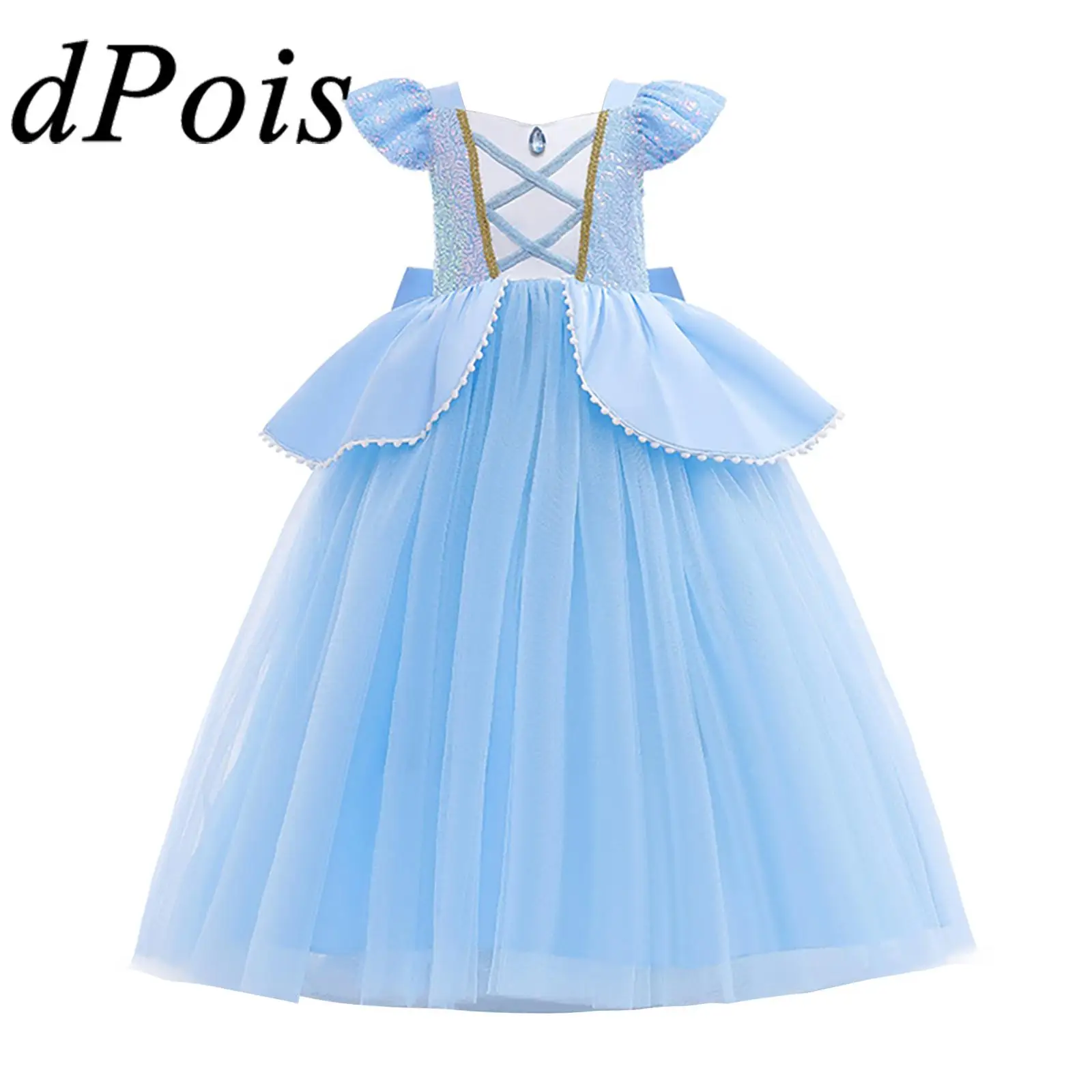 

Платье принцессы для девочек, детское платье на день рождения с блестками для косплея, костюм на Хэллоуин, Детские нарядные платья для девоч...