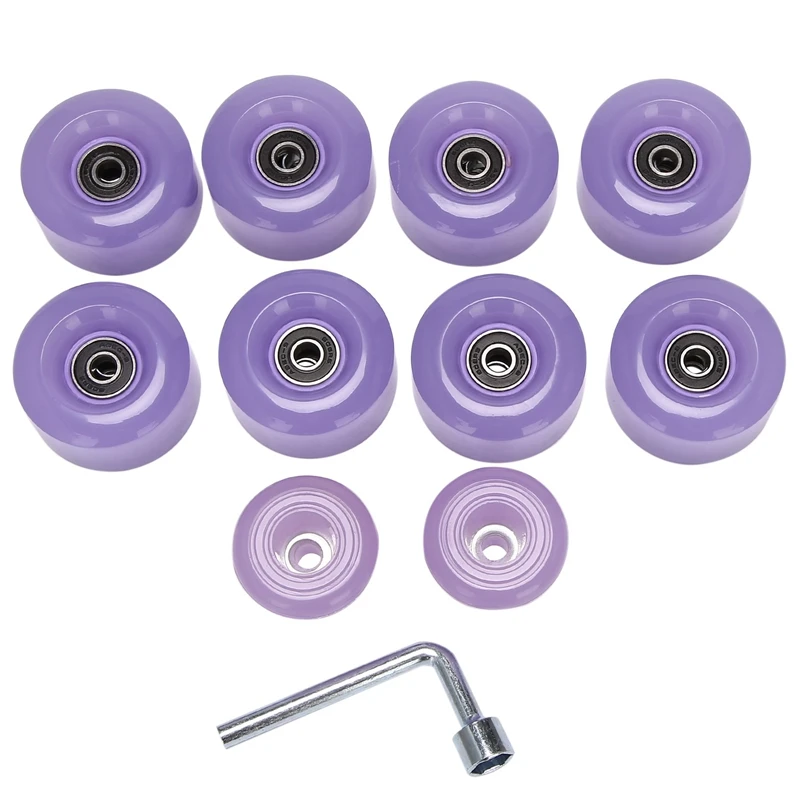 

Roller Skate Wheels With Bearings And Toe Stoppers,For Double Row Skating,Quad Skates And Skateboard,32X58mm 82A