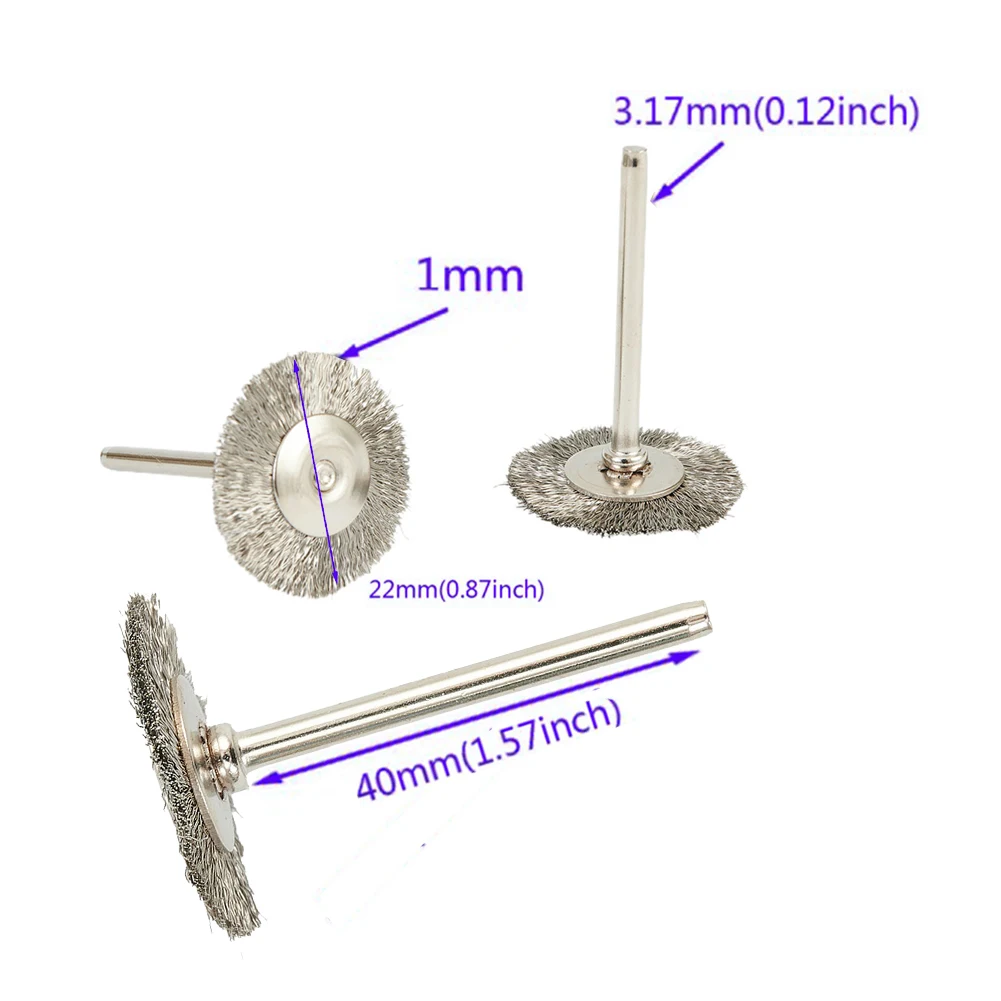 

Spare Parts Metal Wheel Pads 20pcs Set Cleaning Wire brushes Polishing Deburring Brush Rotary Tools Attachable