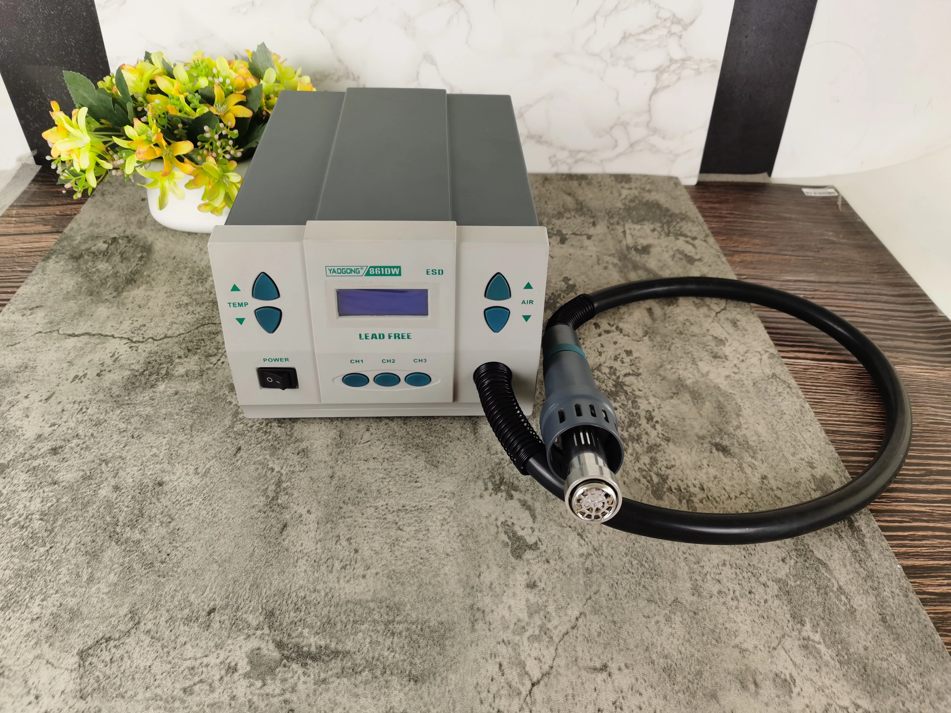 Тепловая пушка YAOGONG 861DW 1000 Вт 220 В бессвинцовая паяльная станция горячего воздуха