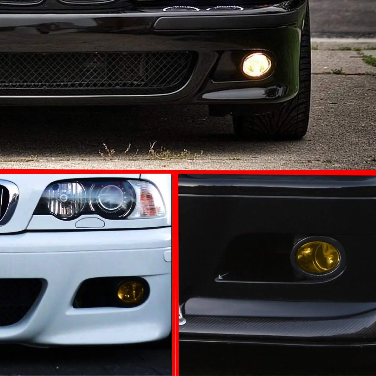 Фото Хит продаж: Желтые противотуманные фары (пара) для BMW E46/E39, замена, 2001-2006 гг.