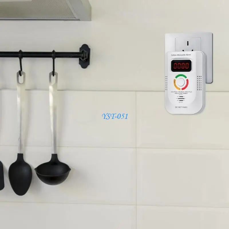 Фото E15A Портативный тестер угарного газа с точными показаниями Essential CO Alarm Портативное устройство для путешествий и отдыха №3