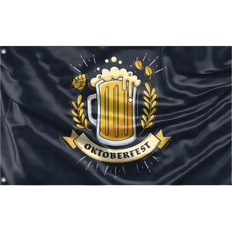 

Oktoberfest Beer Flag Unique Print, 3x5 Ft / 90x150 cm