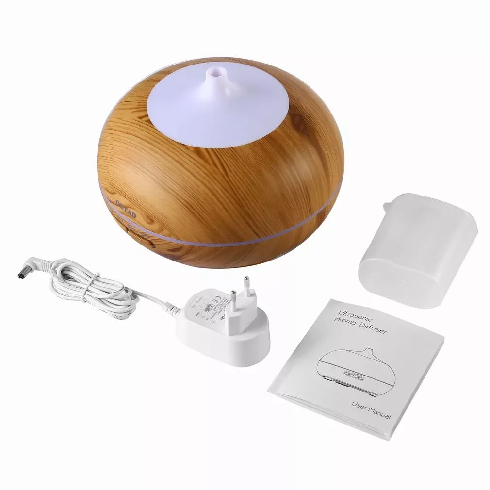 

NEW2023 Colorful LED Wood Ultrasonic Aromatherapy Machine Ultrasonic Aroma Diffuser Humidifier Aroma Therapy Dome Cover 300ml