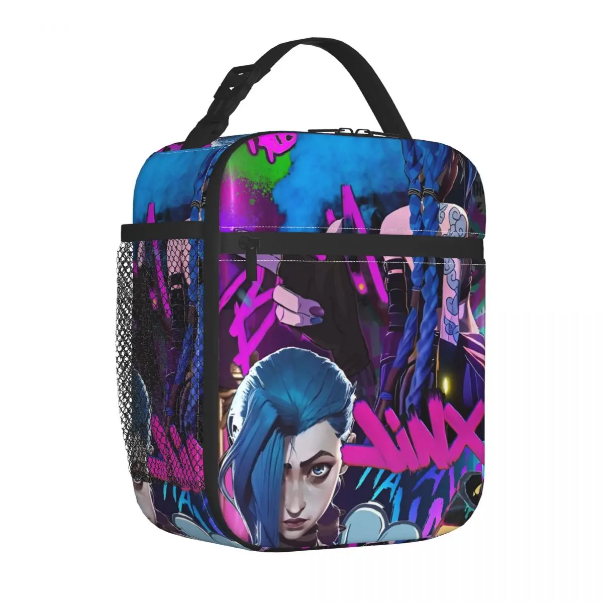 Jinx аниме изолированные сумки для обеда большие игры Arcane многоразовая