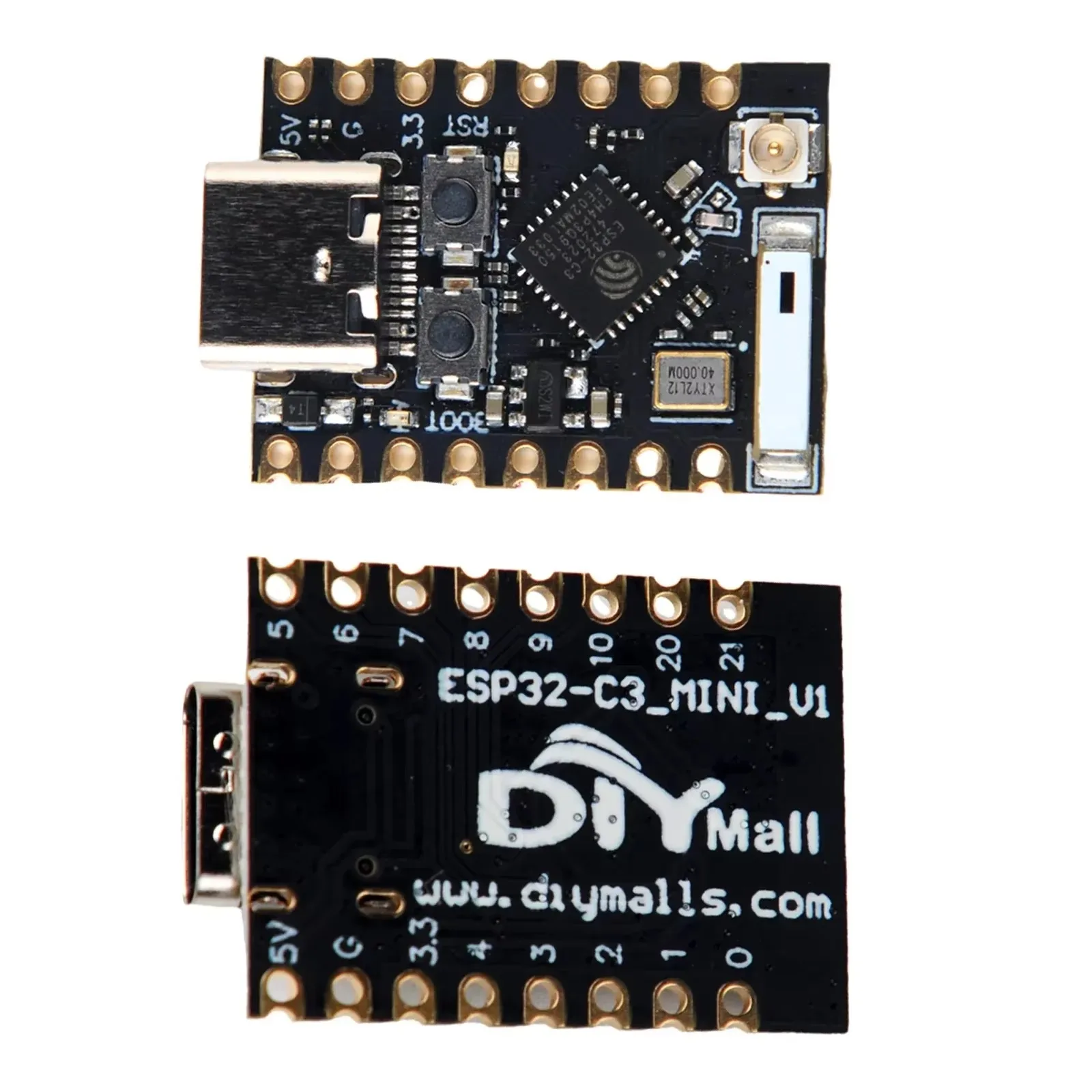 Фото Плата для разработки ESP32-C3 Super Mini с антенной 2.4G, WiFi+BT 5.0 для IoT/Arduino (2 комплекта) №4