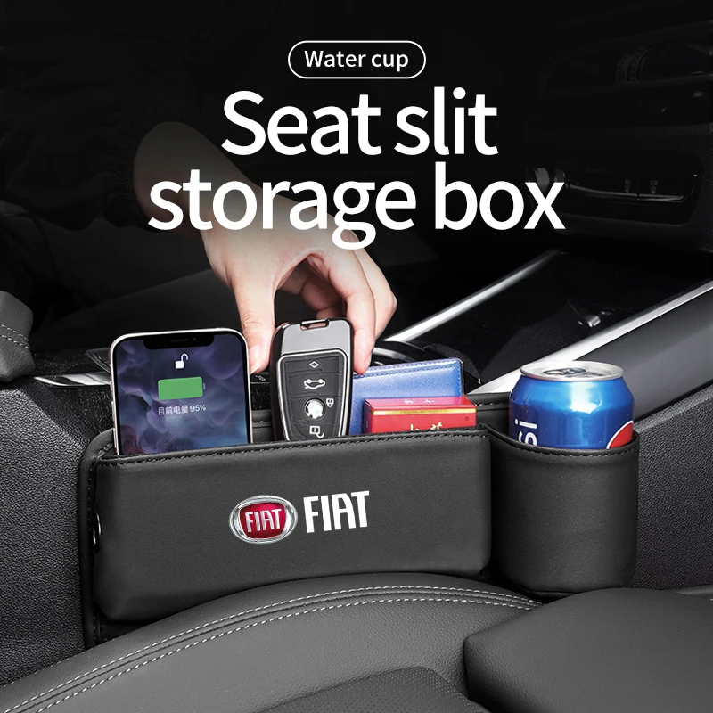 

Auto Seat Gap Storage Bag Drink Holder Crevice Organizer Box For FIAT 500 Grande Punto UNO Tipo Stilo Astra Bravo Panda Freemont
