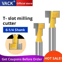 vack 14 6mm shank t slot router bill for wood milling cutter 6 35mm set hex bolt key hole bits t slotting milling tools