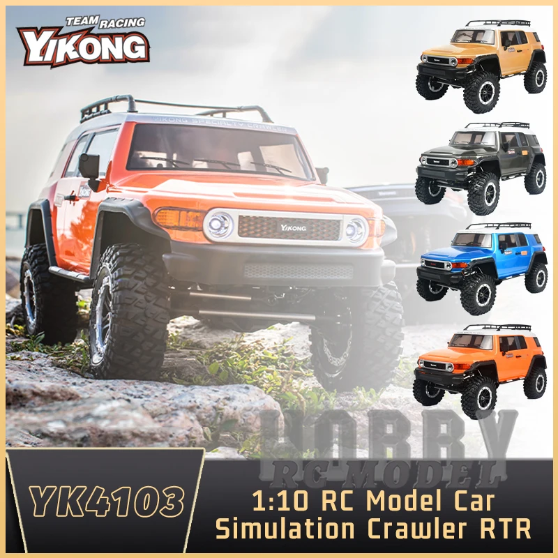 

YIKONG YK4103 FJ 1/10 RC Electric Remote Control Model Car Crawler Rock Road Vehicle Crawler Adult Kids Toys Gifts 2.4GHz RTR