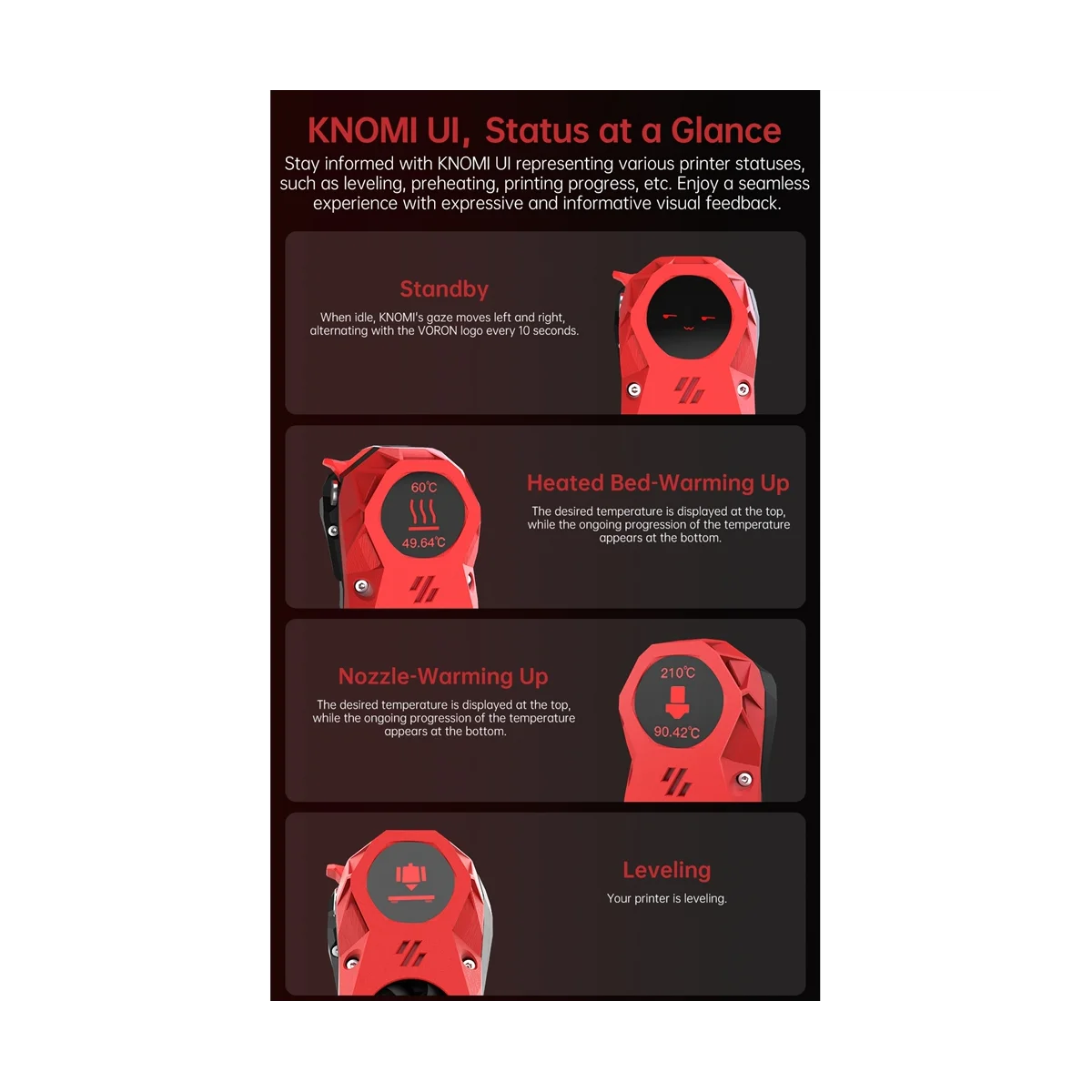 

KNOMI V1.0 Display Screen Open Source for Klipper Voron V2.4 3D Printer EBB SB2240 SB2209 CAN Voron Stealthburner