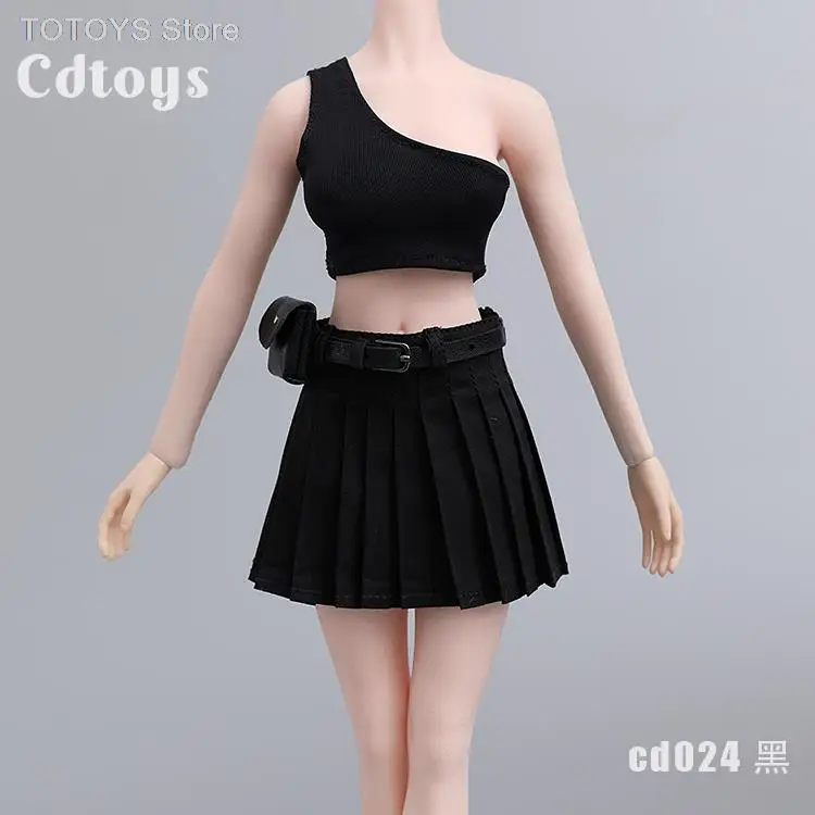 

Cdtoys cd024 1/6 женский жилет и плиссированная юбка, одежда, школьная форма, подходит для фигурок 12 дюймов PH