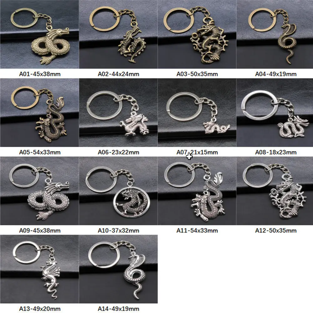 

New Arrival Dragon Snake Charms Car Keychains Keyrings For Women Gift