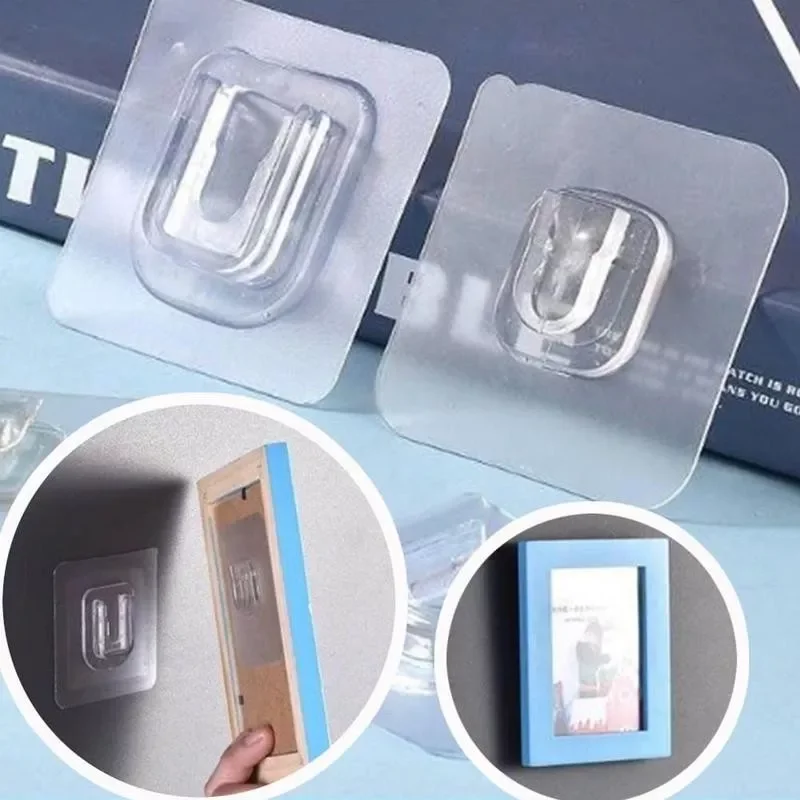 

Adhesive Wall Hook Hanger Transparent Suction Cup Wall Hook Double-Sided Adhesive Wall Hooks Dropshipping