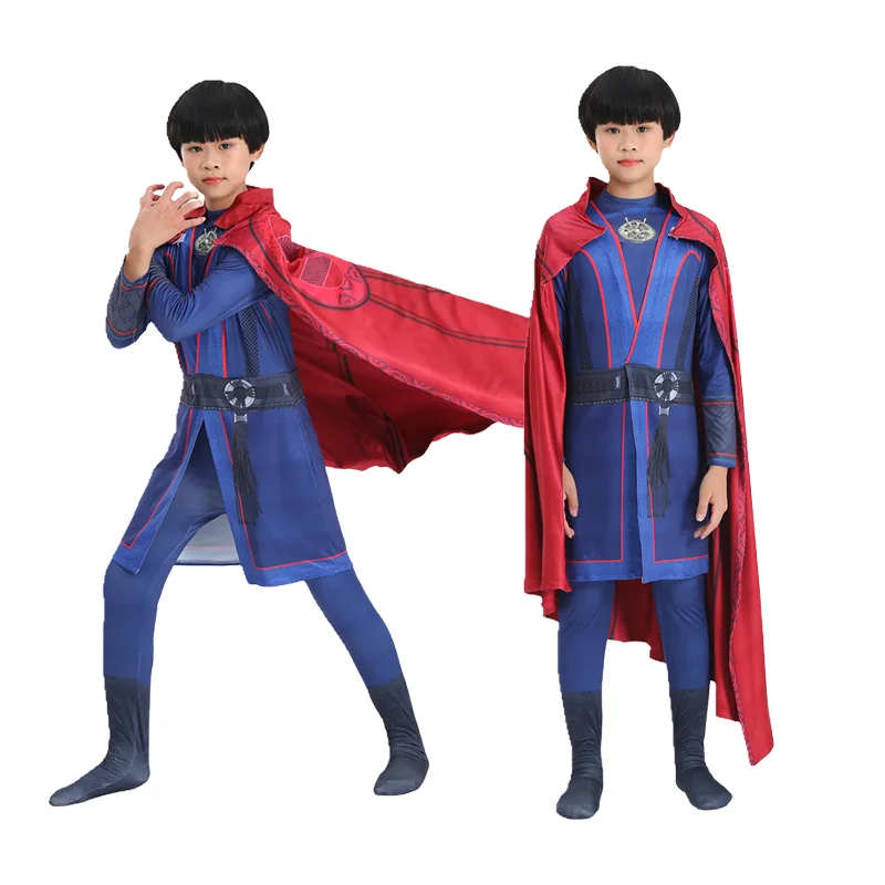 

Doctor Strange Cosplay Costume Doctor Strange Red Cloak Robe Suit Men Women Halloween Carnival Party Costume for Kids Adult