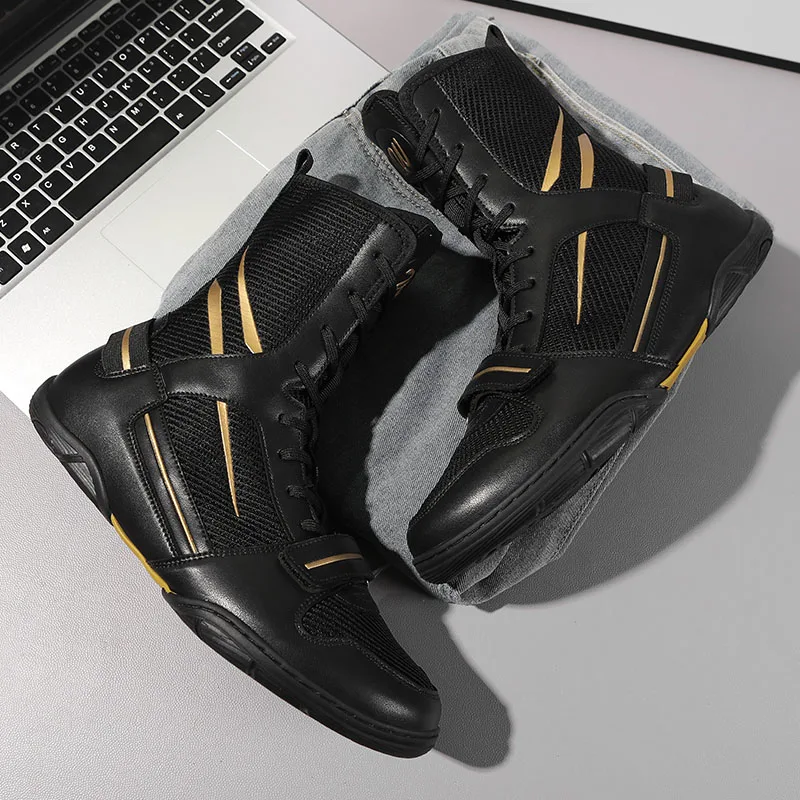 Новая обувь для борьбы мужские легкие боксерские туфли Молодежная сетчатая