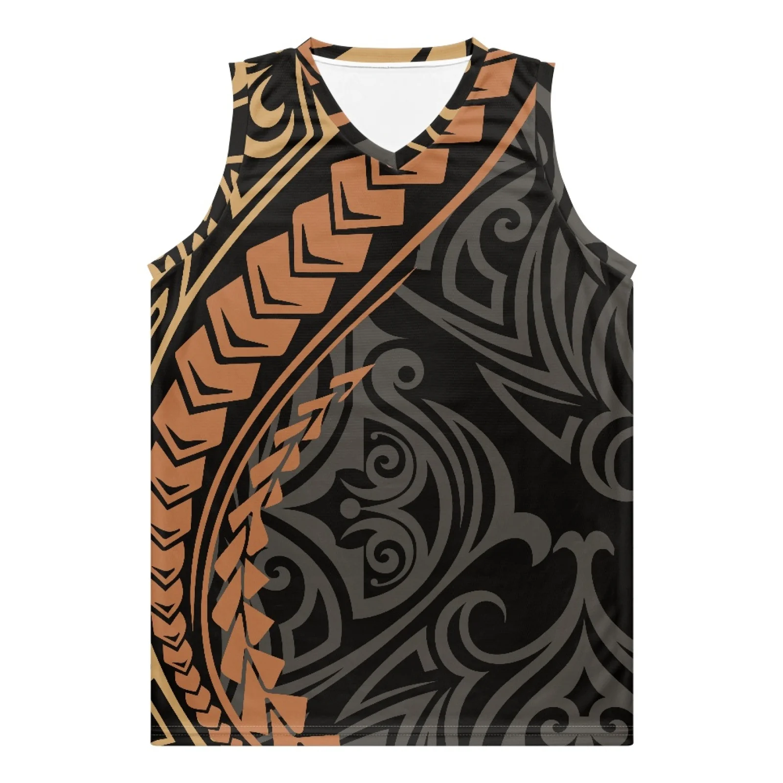 

Полинезийский Племенной фиджянский Тотем тату Фиджи принты Двусторонняя Мужская сетчатая спортивная баскетбольная форма