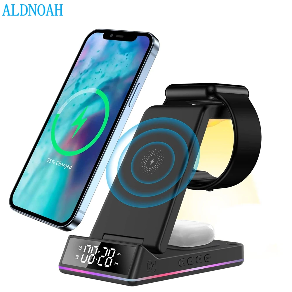 

3 in 1 Wireless Charger for iPhone 13 12 11 XS Pro Max 8 iWatch 7 AirPods Fast Charging Dock Station Wireless Chargers Stand