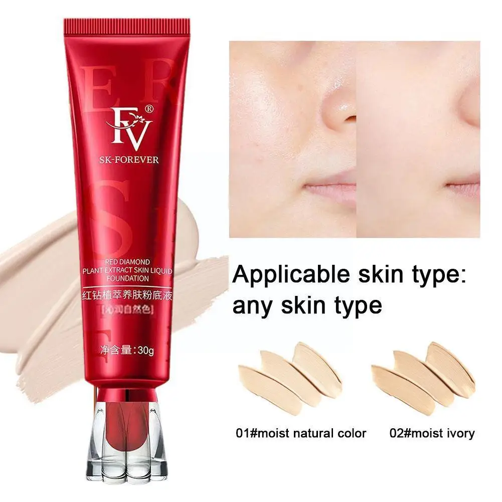 

Sdotter Original Ginseng Bird's Nest Polypeptide Skin Nourishing Liquid Makeup Foundation FV Concealer Cosmetics Cream Long-last