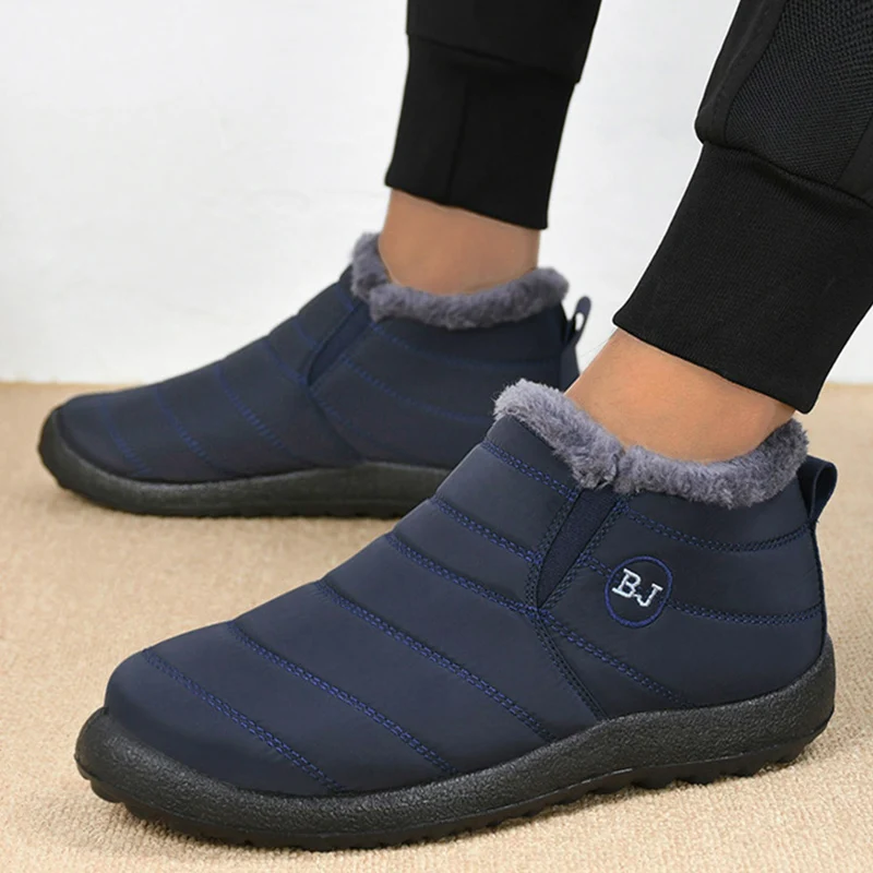 Snow Warm Boots Men Fashion Winter Lightweight Shoes For Couple Waterproof Ankle Footwear Men's Work