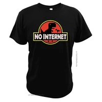 no internet funny t shirt no wifi trex gamer tshirt cotton o neck short sleeve tee tops japanese streetwear for men