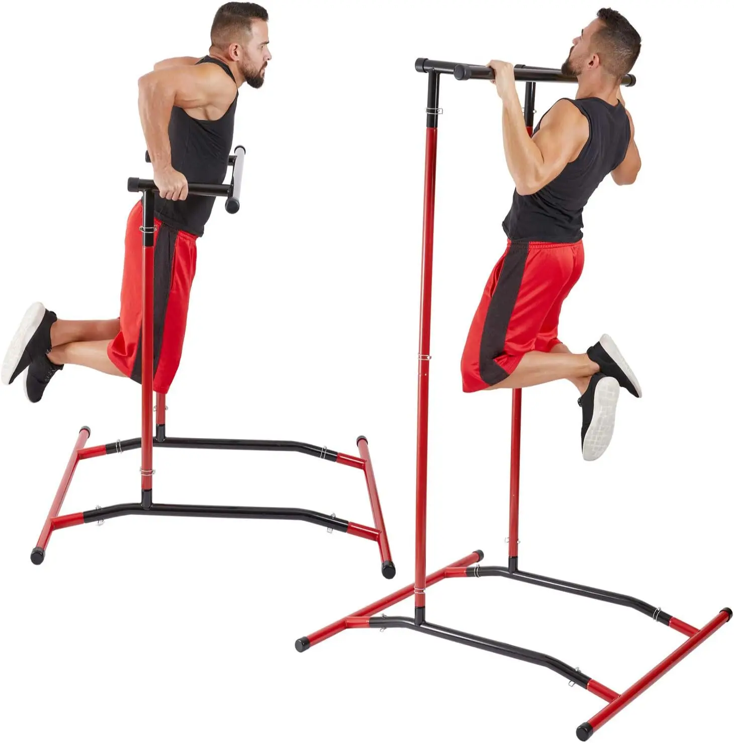 

Pull Up Bar Free Standing Dip Station, Portable Power Home Gym Equipment, Storage Bag And Downloadable Exercise Manual