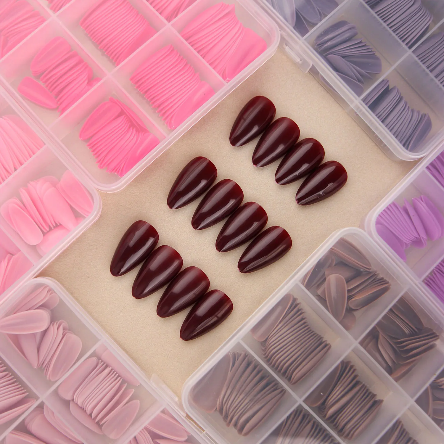 

240 шт./набор, накладные ногти в форме миндаля