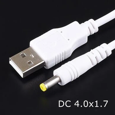 Белый 3 фута 5 в постоянного тока Шнур питания USB к DC мм x 1 35 Цилиндрический разъем