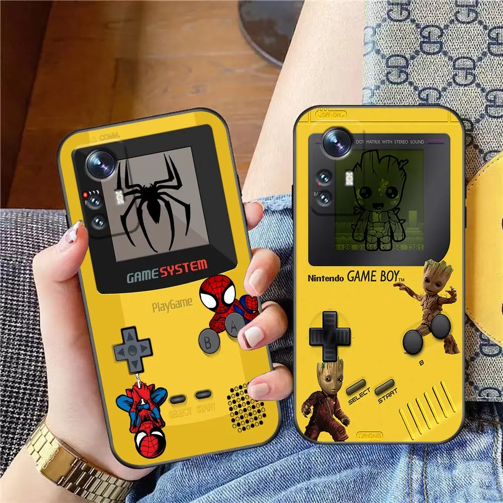 

Game-Boy Marvel Heros Spider Iron Man Phone Case For Xiaomi Mi 10 10T Note10 CC9 CC9E 9 9SE 9T 8 A2 Pro Lite 4G 5G Cover Funda