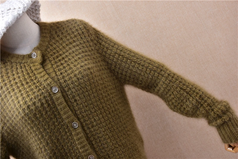 Женская осенне-зимняя одежда волосатые волосы ангорского кролика вязаные