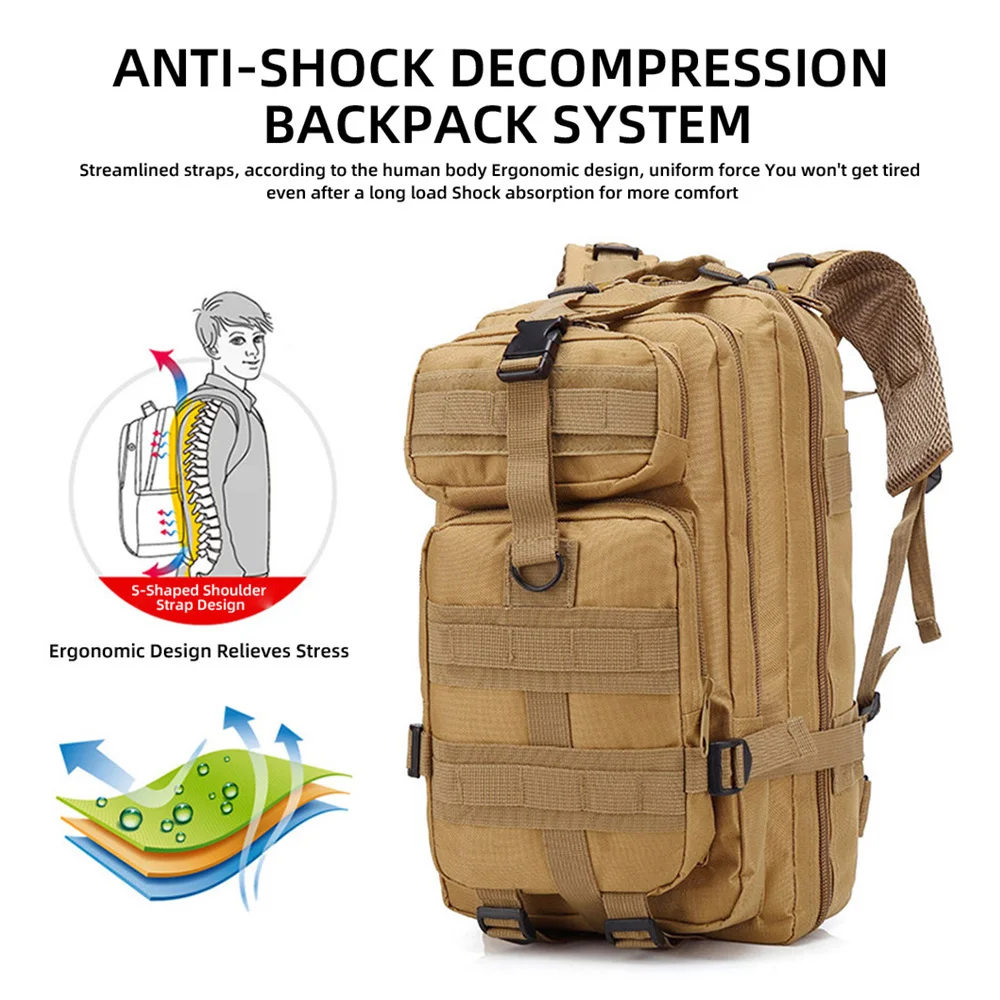 Многофункциональный камуфляжный рюкзак для спорта на открытом воздухе военный