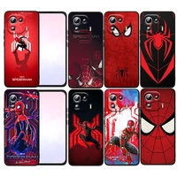 cool marvel spiderman logo phone case for xiaomi mi 12x 12 11 11t 11i 10t 10 pro lite ultra 5g 9t 9se a3 black fundas cover