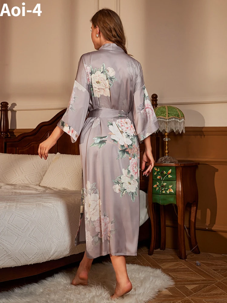 Модная пижама в китайском стиле для женщин весна-осень 2024 новый роскошный банный