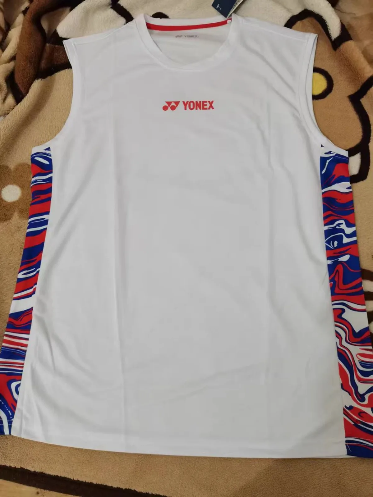 YY Sleeveless sports T-shirt Badminton tennis quick drying V-neck breathable match wear men outdoor sports