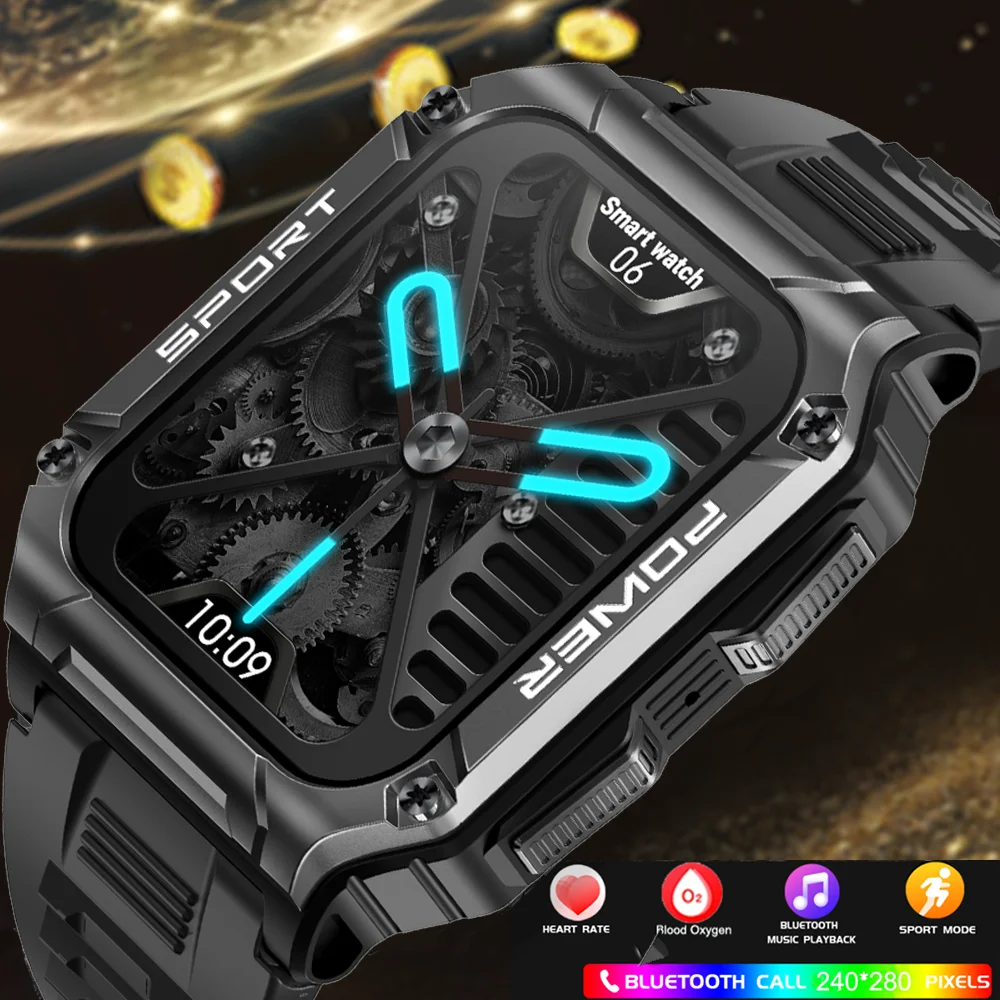 

2023 Military Smartwatch Mens Watch IP68 Waterproof 1.95 Bluetooth Phone Heart Rate Monitoring Smartwatch For Xiaomi Android Ios