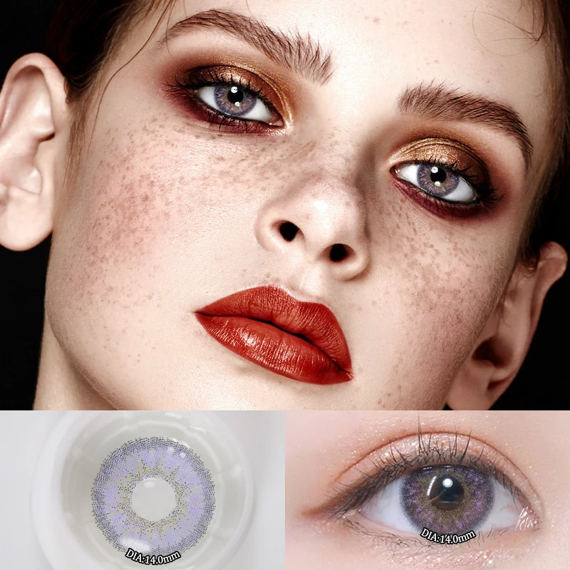 Контактные линзы с натуральными цветными линзами для мужчин и женщин чехол