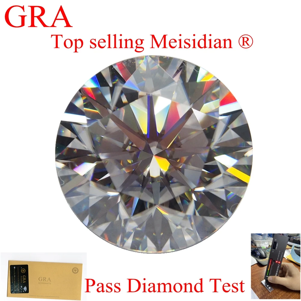 

Meisidian Moissanite Loose StoneFactory цена D Color VVS1 3EX белый круглый вырез лабораторная выращенная Алмазная Гра Сертификация