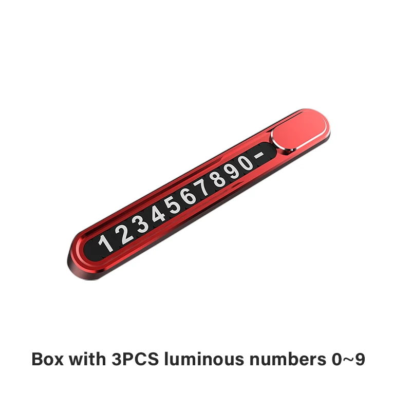 

Автомобильная Временная парковочная телефонная карта скрытый номерной знак телефона металлический светящийся в темноте автомобильный номерной знак аксессуары для интерьера