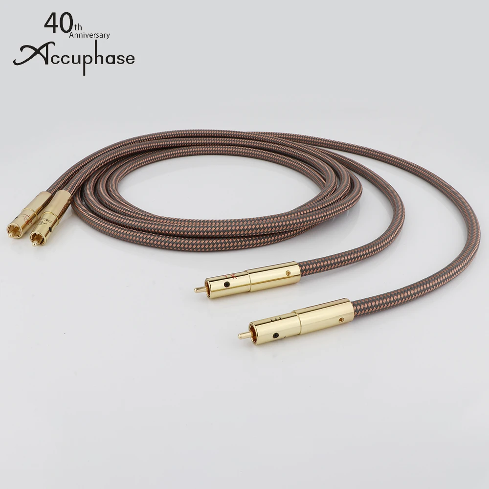Accuphase 40th Anniversary OCC Pure Copper RCA Audio Cable With Gold Plated RCA Plug Interconnect Cable Amplifier CD