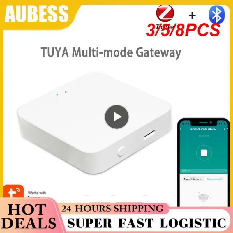 

3/5/8PCS Multi-mode Gateway Remote Control Tuya Bridge Hub Wireless Gateway Wifi Zigbee Smart Bridge Brug