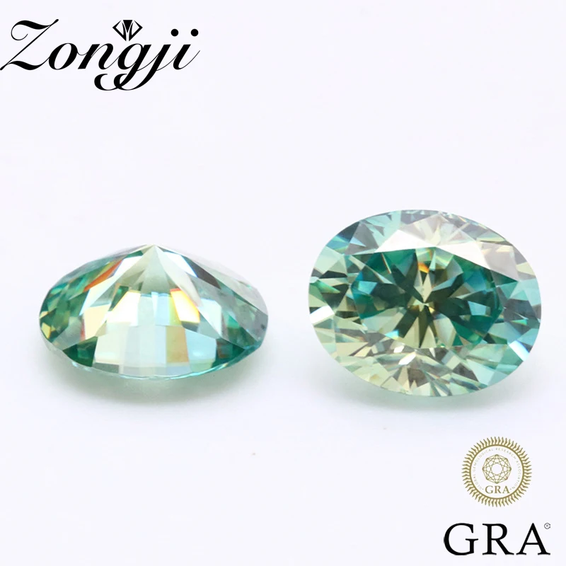 

Блестящие драгоценные камни овальной формы VVS1, отличные камни для кольца, цвет голубой/зеленый, от 0,4ct до 3ct, сертификат GRA