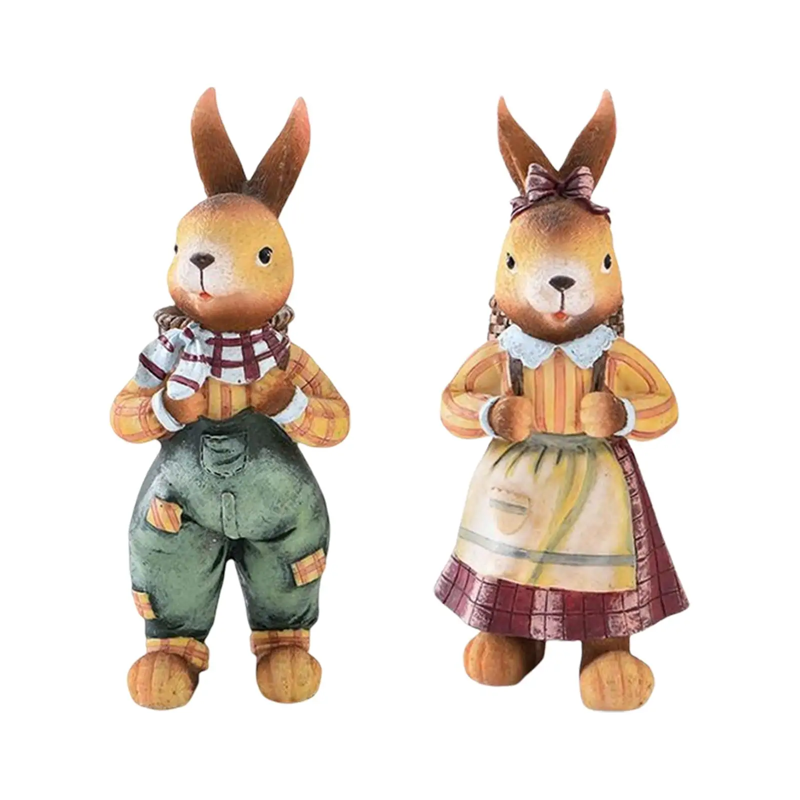 

Полимерная статуя кролика, скульптура, настольная Статуэтка для пасхального украшения, сувенир