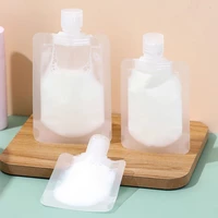 5pcs creative clamshell lotion dispenser bag travel leakproof shampoo storage bag transparent cleanser makeup bag