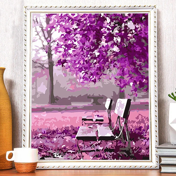 

00296Ann-Tulip diy digital oil painting oil painting acrylic flower painting explosion hand-filled landscape painting