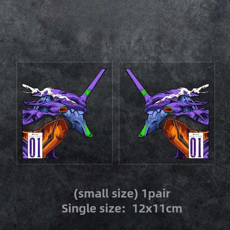 

Наклейка на мотоцикл из ЭВА, мультяшная аниме EVANGELION, водостойкая виниловая наклейка на окно автомобиля, светоотражающая наклейка на мотоциклетный шлем, украшение